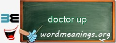 WordMeaning blackboard for doctor up